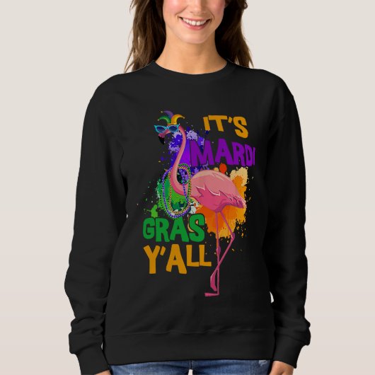 Carnival Party  Idea Flamingo Mardi Gras  1 Sweatshirt (Vorderseite)