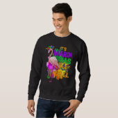 Carnival Party Idee Flamingo Mardi Gras 2 Sweatshirt (Vorne ganz)