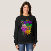 Carnival Party Idee Flamingo Mardi Gras 2 Sweatshirt (Vorne ganz)