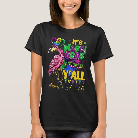 Carnival Party Idee Flamingo Mardi Gras 5 T-Shirt (Vorderseite)