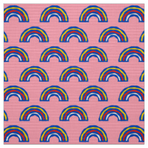CARNIVAL - Retro-Regenboote in Primärfarbe auf Ros Stoff