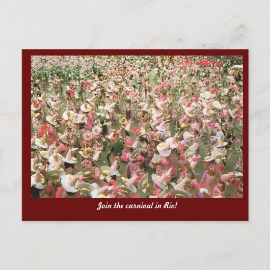Carnival Rio de Janeiro, Brasilien Postkarte (Vorderseite)