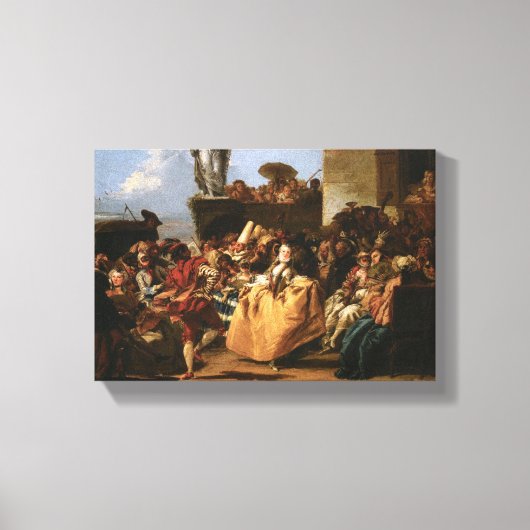 Carnival Scene – Giovanni Domenico Tiepolo Leinwanddruck (Vorderseite)