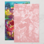 CARNIVAL TANCE, sanftes antikes Rosa Briefpapier (Vorne/Hinten)