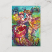 CARNIVAL TANCE / Venezianische Maskenbildung Rosa  Visitenkarte (Rückseite)