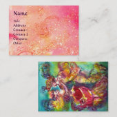 CARNIVAL TANCE / Venezianische Maskenbildung Rosa  Visitenkarte (Vorne/Hinten)