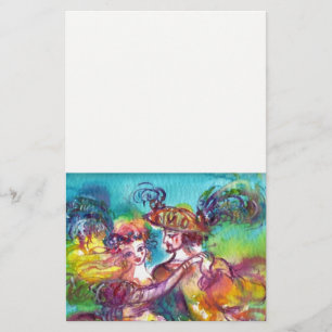 CARNIVAL TANCE, Venezianische Masquerade Weiß Briefpapier