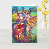 CARNIVAL TANCE / Venezianischer Maskenball Karte (Gelbe Blume)