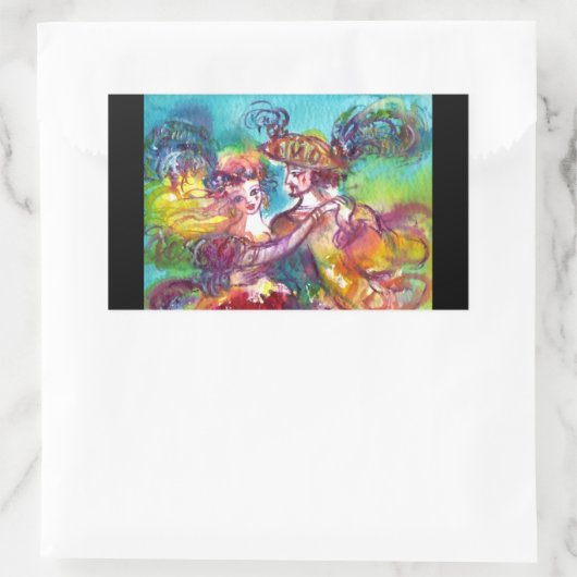 CARNIVAL TANCE Venezianischer Maskenball Rechteckiger Aufkleber (Tasche)
