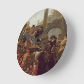 Carnival Time in Rome, 1653 (oil on canvas) Runde Wanduhr (Winkel)