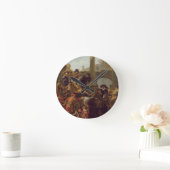 Carnival Time in Rome, 1653 (oil on canvas) Runde Wanduhr (Zuhause)