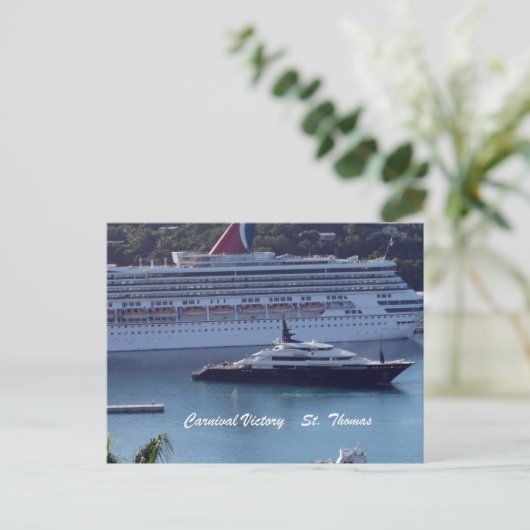 Carnival Victory St. Thomas Postkarte (Stehend Vorderseite)