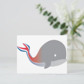 Carnival Whale Schwanz Cartoon Postkarte (Stehend Vorderseite)