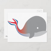Carnival Whale Schwanz Cartoon Postkarte (Vorne/Hinten)