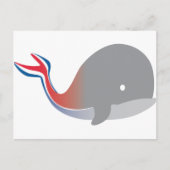 Carnival Whale Schwanz Cartoon Postkarte (Vorderseite)