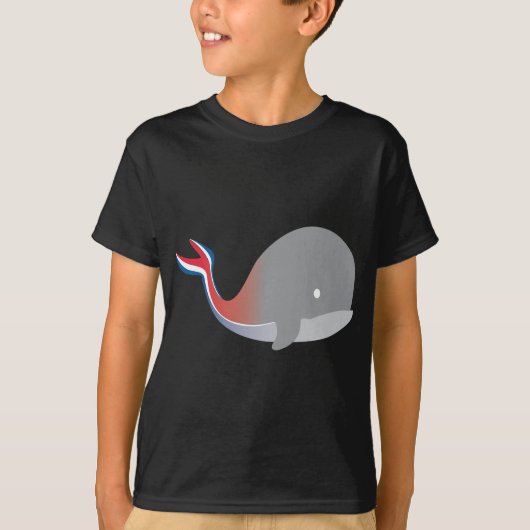 Carnival Whale Schwanz Cartoon T-Shirt (Vorderseite)