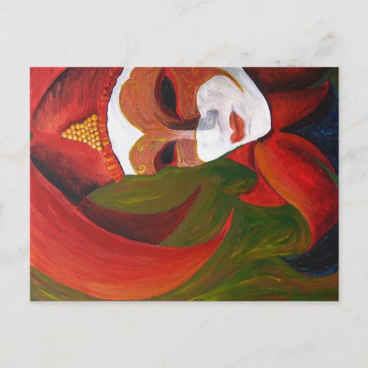 "Carnivale" Acrylmalerei - Postkarte (Vorderseite)