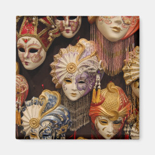 Carnivale Masken in Venedig Italien Magnet