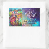 CARNIVD / Venezianische Maskenball-Monogramm Rechteckiger Aufkleber (Tasche)