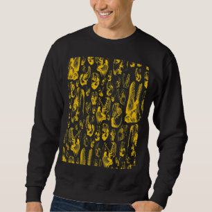 Carnivore Abstrakt Wildtier Vintage Schädeldecke Sweatshirt