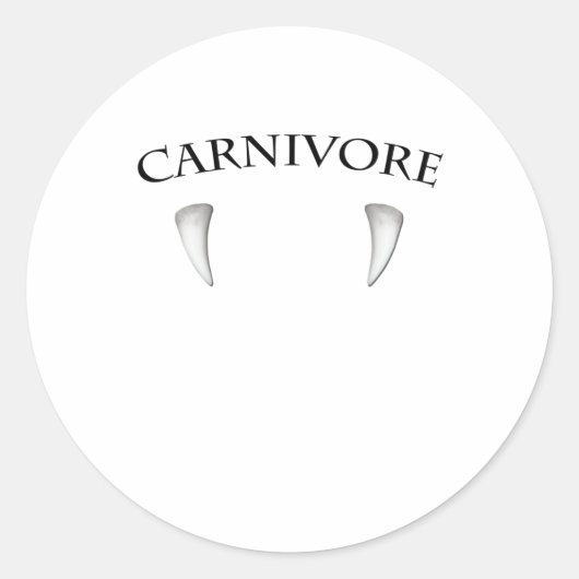 Carnivore Fang Runder Aufkleber (Vorderseite)