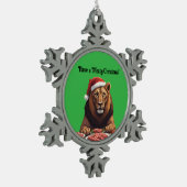 carnivore lion Christmas Snowflake Framed Ornament (Links)