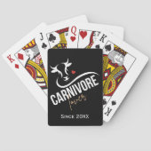 Carnivore Lover Stylish Black Spielkarten (Rückseite)