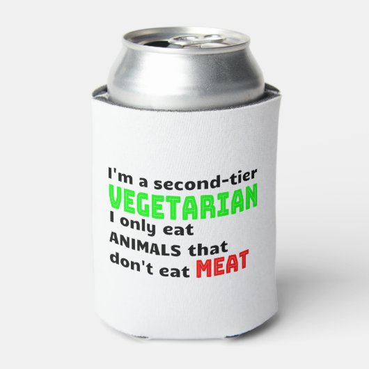 Carnivore Meat Lover Funny Sarcastic Geschenk Dosenkühler (Kanne Vorderseite)