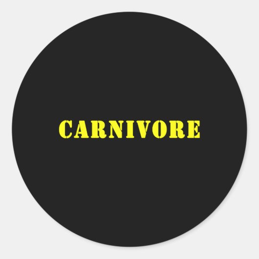 Carnivore Runder Aufkleber (Vorderseite)