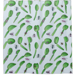 Carnivoren blau duschvorhang