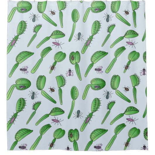 Carnivoren blau duschvorhang (Vorderseite)