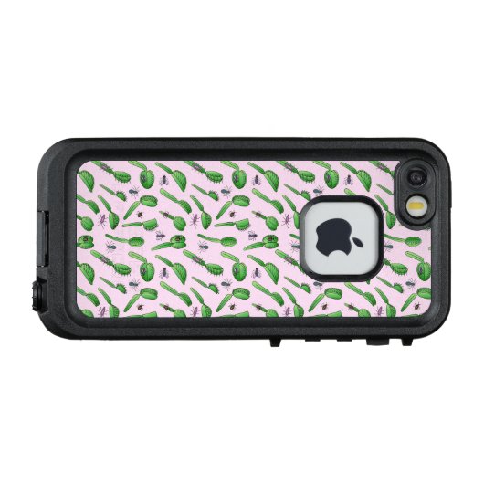 Carnivoren rosa LifeProof iPhone hülle (Rückseite (Horizontal))