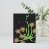 Carnivorous Sundew-Pflanze Postkarte (Stehend Vorderseite)