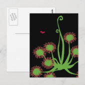 Carnivorous Sundew-Pflanze Postkarte (Vorne/Hinten)