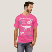 Carnotaurus Fact Sheet Dinosaur Fakten T-Shirt (Vorne ganz)