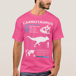 Carnotaurus Fact Sheet Dinosaur Fakten T-Shirt