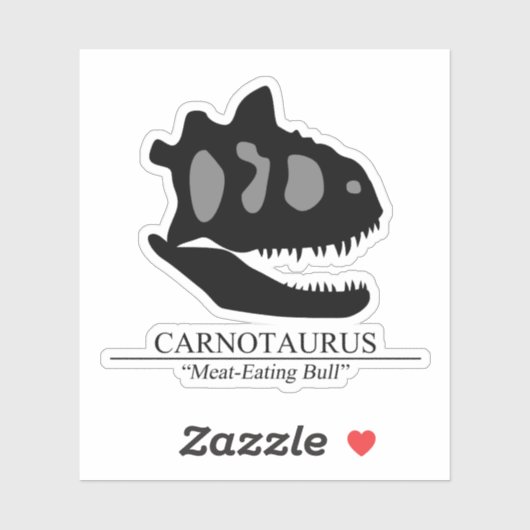 Carnotaurus Skull Aufkleber (Blatt)