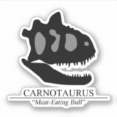 Carnotaurus Skull Aufkleber (Vorderseite)