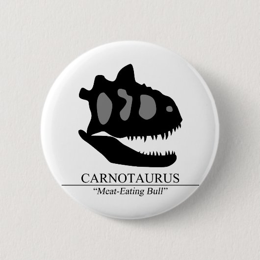 Carnotaurus Skull Button (Vorderseite)