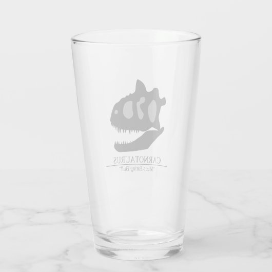 Carnotaurus Skull Glas (Rückseite)