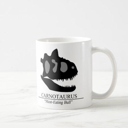 Carnotaurus Skull Kaffeetasse (Rechts)