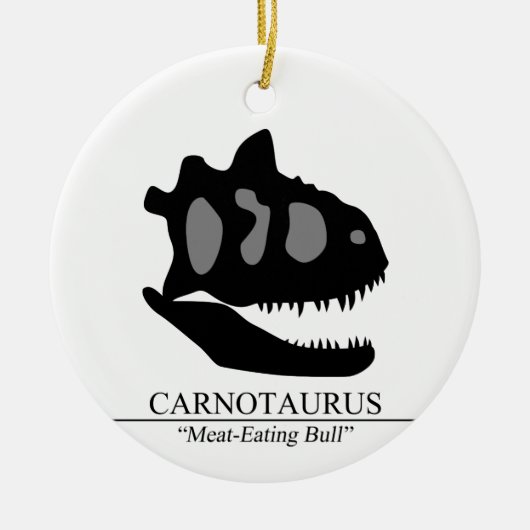 Carnotaurus Skull Keramik Ornament (Vorne)