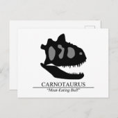 Carnotaurus Skull Postkarte (Vorne/Hinten)