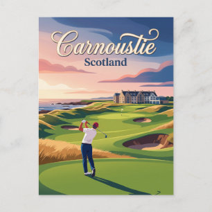 Carnoustie Golf Links Schottland Postkarte