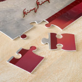 Carol Chick-a-Dee mit Mistelzweig Puzzle (Seite)