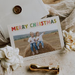 CAROL Cream Niedlich Children Foto Frohe Weihnacht<br><div class="desc">CAROL Cream Niedlich Children Foto Frohe Weihnachtskarte. Personalisieren Sie den Rücken mit einem optionalen Urlaubsgruß oder Familiennachrichten und Ihrem Familiennamen.</div>