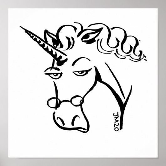 Carol das Einhornporträt Poster (Vorne)