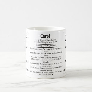 Carol, der Ursprung und die Bedeutung und Ihr Foto Kaffeetasse