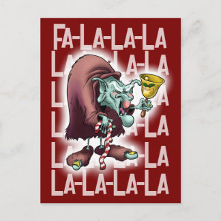 CAROL der WEIHNACHTSTROLL - Jeff Willis Kunst Feiertagspostkarte