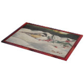 Carol die Chick-a-Dee mit Mistelzweig Schneidebrett (Ecke)
